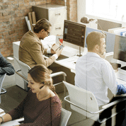 Office Workers at Desks