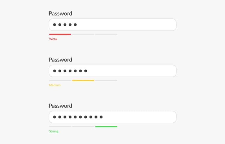Using strong passwords
